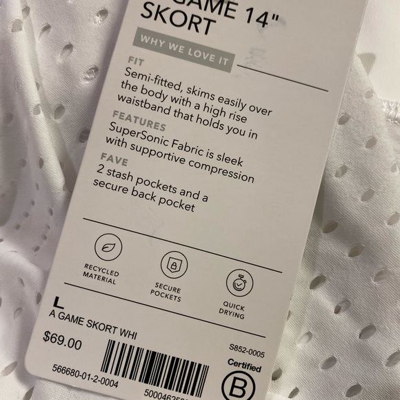 Athleta A-Game Skort 14" White - Picture 11 of 11